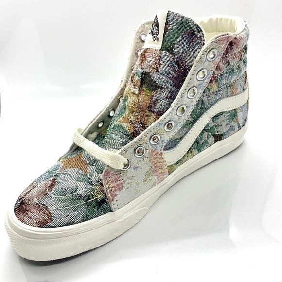 Vans Sk8-Hi Tapestry Vintage Metallic Floral High Top Sneakers 7 - Picture 5 of 8